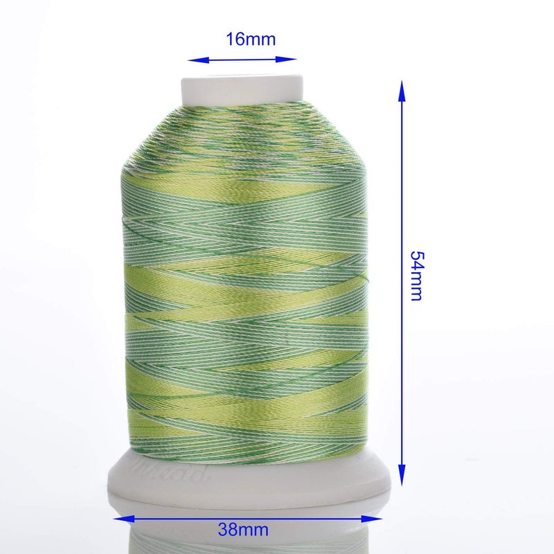 Simthreads 12 Variegated Color Polyester Embroidery Machine Thread for Most Home Embroidery Machines 1100 Yards Each - Image 2